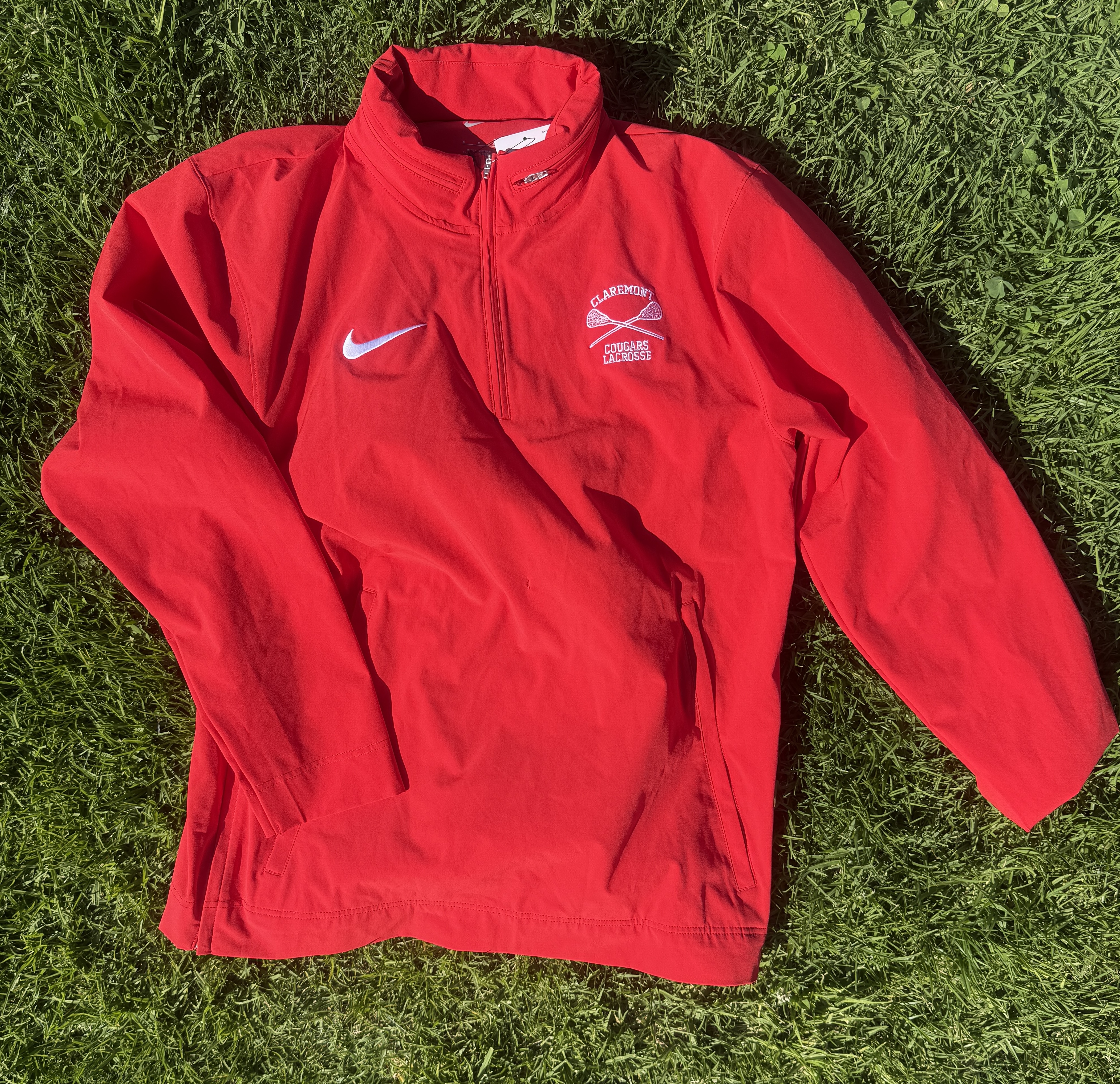 Red lacrosse windbreaker